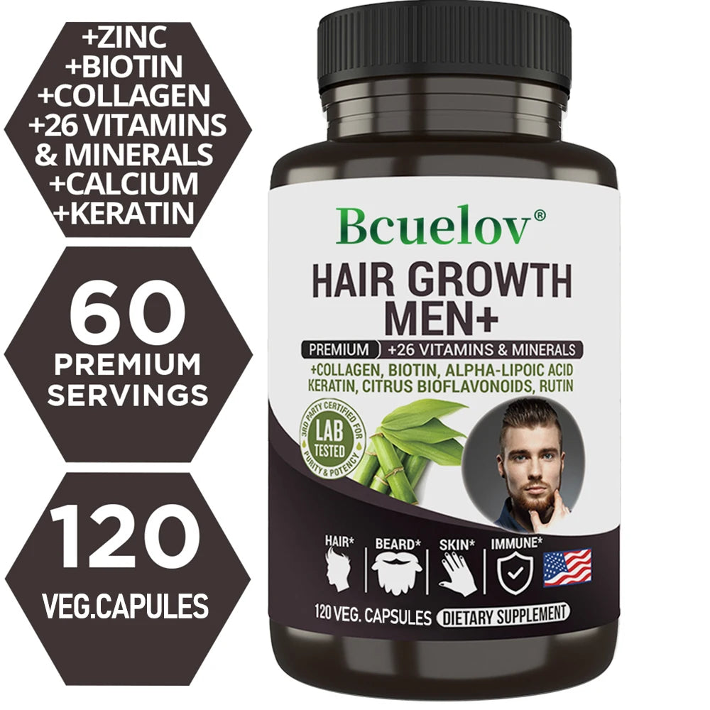 Supplément multivitaminique pour hommes – Supports multivitamines pour hommes avec vitamines A, C, D, E & B12, zinc, calcium, magnésium et plus encore