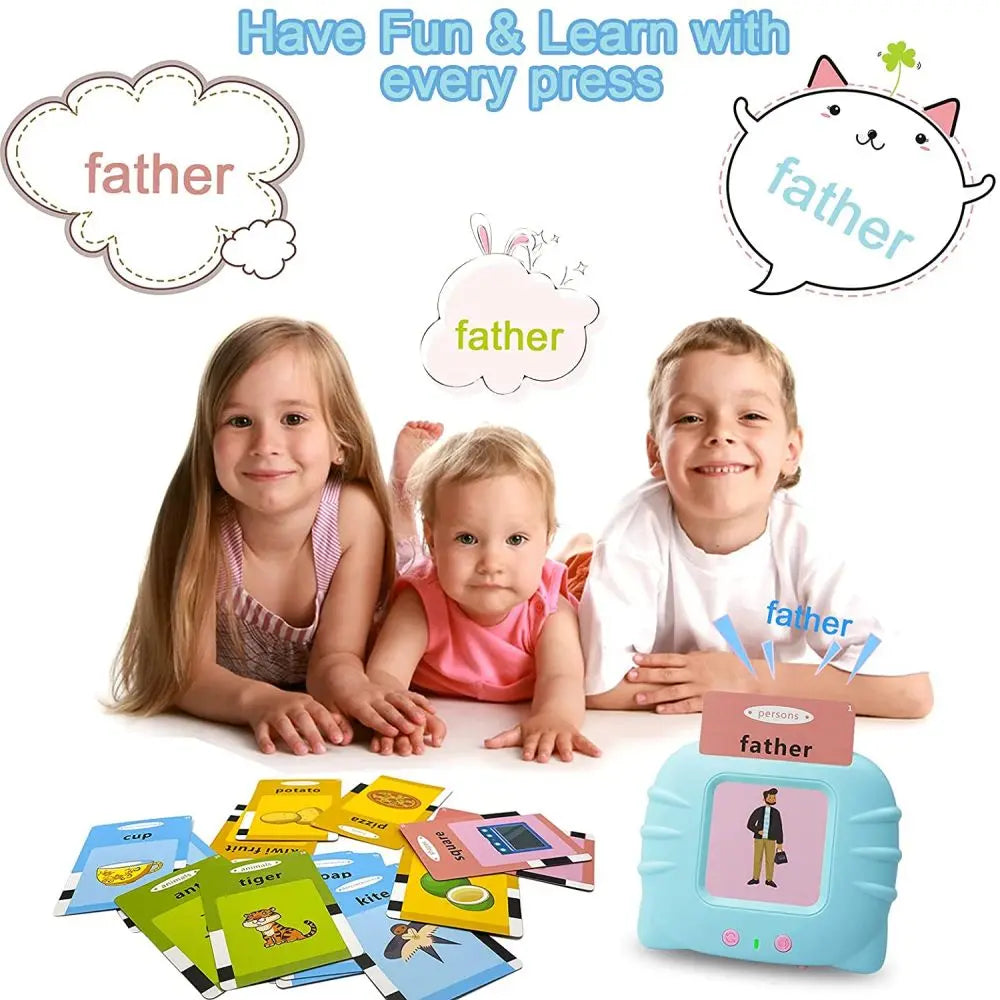 Cartes Flash parlantes d'apprentissage éducatif pour enfants de la maternelle, livre Audio électronique en langue anglaise, jouets pour apprendre les mots anglais