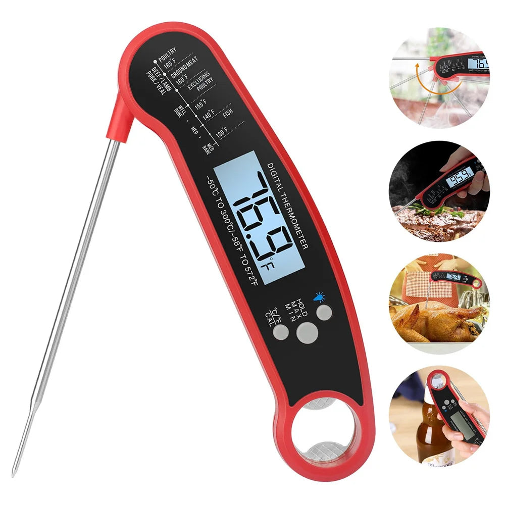 Therye.com numérique étanche pour aliments de cuisine, lecture instantanée, viande, eau, lait, cuisson, griller, barbecue en plein air