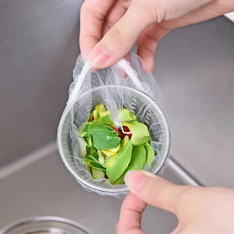 Disposable Sink Strainer Mesh Bags, 200/100/30 Pieces, Kitchen Sink Strainer, Drain Hole, Anti-Clogging Trash Bag, Cleaning Net