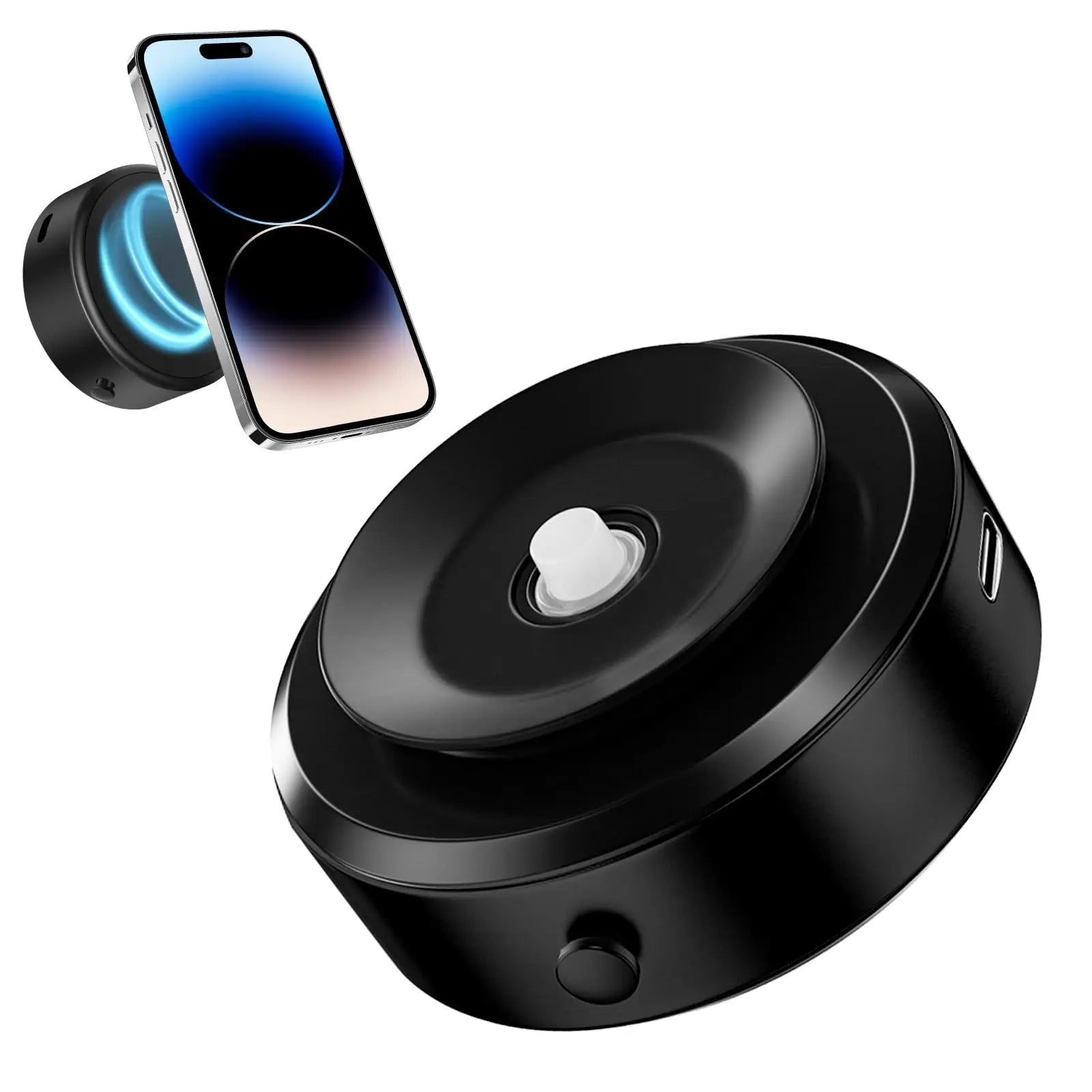Support magnétique pour téléphone portable, 360 ° Support de téléphone portable de voiture magnétique de rotation, support de téléphone de voiture magnétique d'aspiration d'air