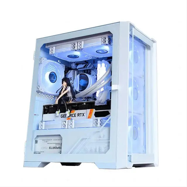 PC de jeu avec processeur A8-7680/512G SSD/16GB RAM 3200 mo DDR3/Windows 11 HD graphiques blanc pc gamer jeu mini pc