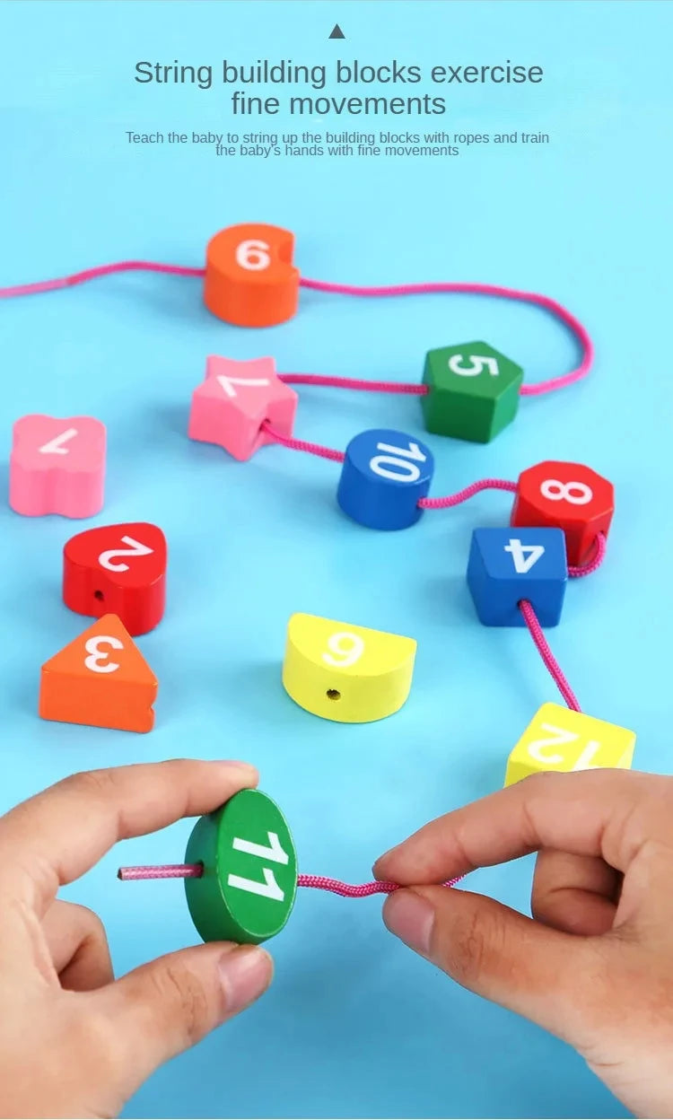 Jouets en bois Montessori pour bébés de 1, 2 et 3 ans, cadeau pour garçons et filles, jeux de développement, puzzle en bois pour enfants, jouet d'apprentissage