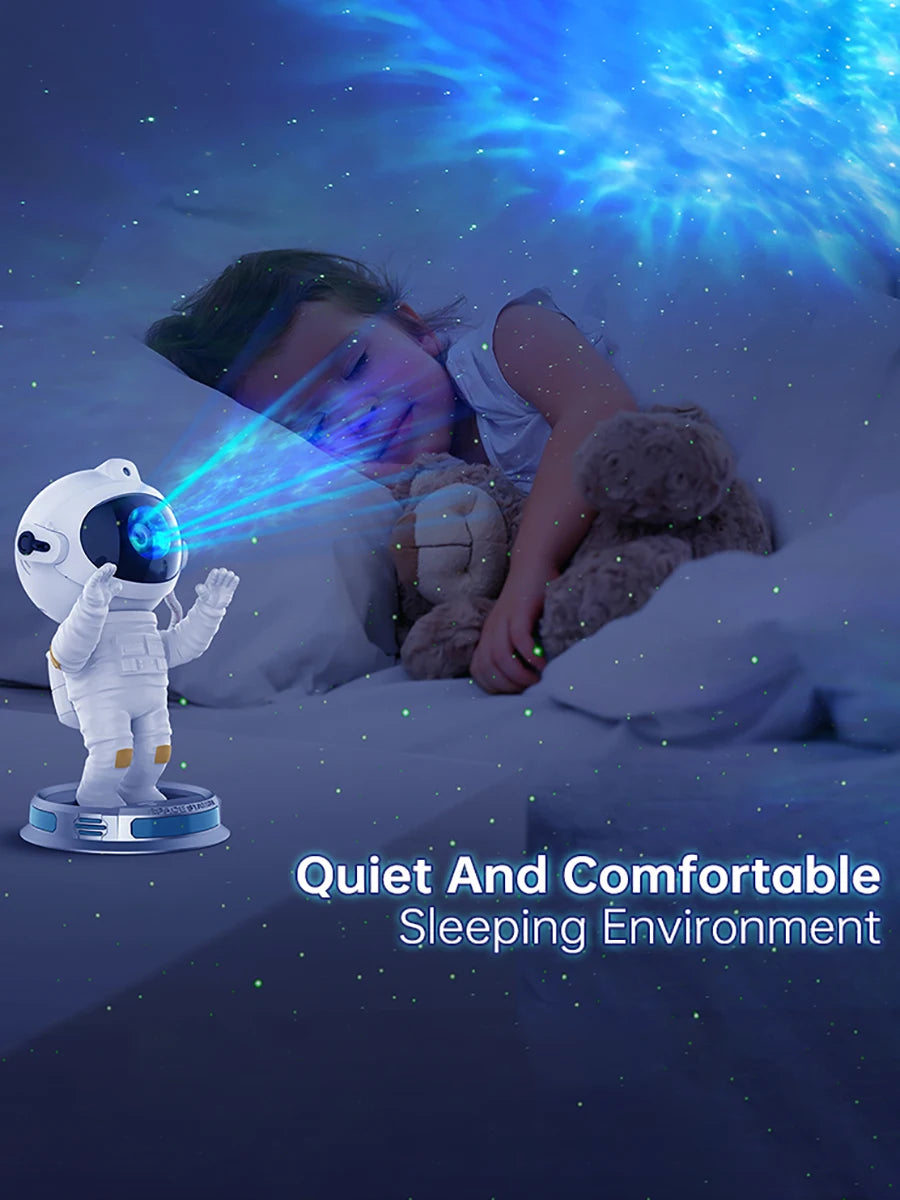 Projecteur d'étoiles pour enfants, veilleuse avec télécommande 360 ° Éclairage de galaxie de nébuleuse d'astronaute de conception réglable pour enfants adultes