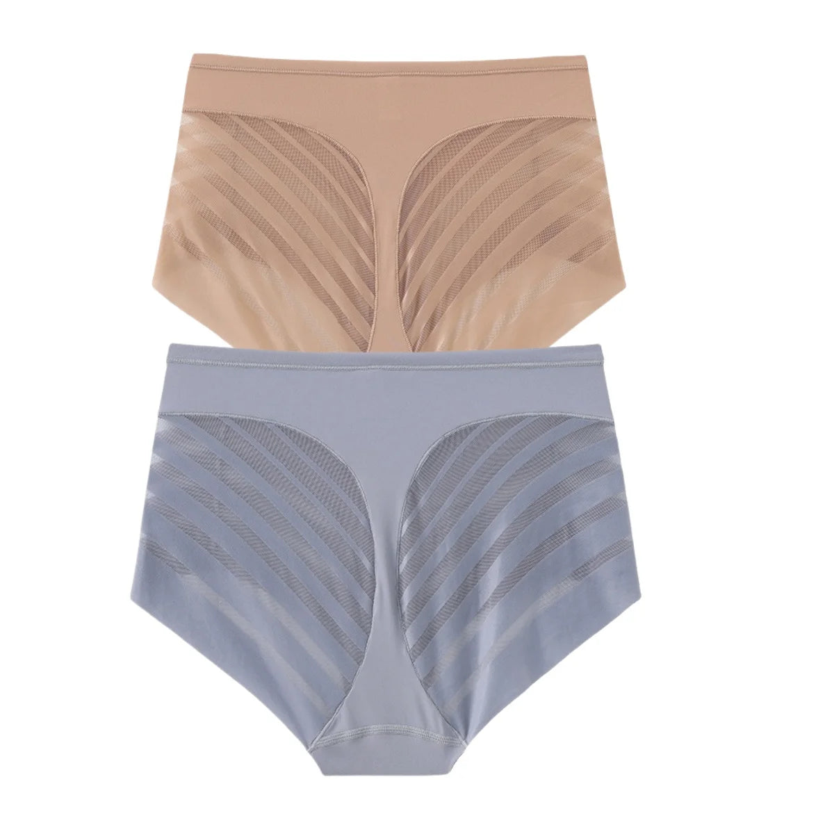 2 pièces/ensemble glace soie ventre contrôle culottes femmes taille haute Shapewear pantalon femme Sexy Lingerie sous-vêtements amincissants M-3XL slips