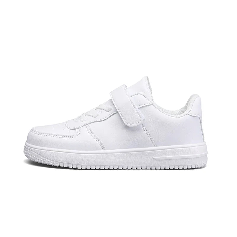 Chaussures noires pour enfants, baskets de sport en cuir pour garçons de 6 à 12 ans, décontractées, de Tennis, nouvelle collection 2024