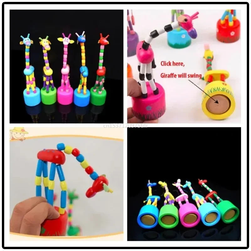 Jouets d'ApprentiCumbria en Bois pour Bébé, Animaux Girafe, Développement Intellectuel, Cadeau