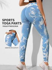 Aught Dye-Leggings de yoga taille haute sans couture pour femmes, pantalons de sport, collants push-up, vêtements de sport, entraînement de fitness, nouveau, 2024