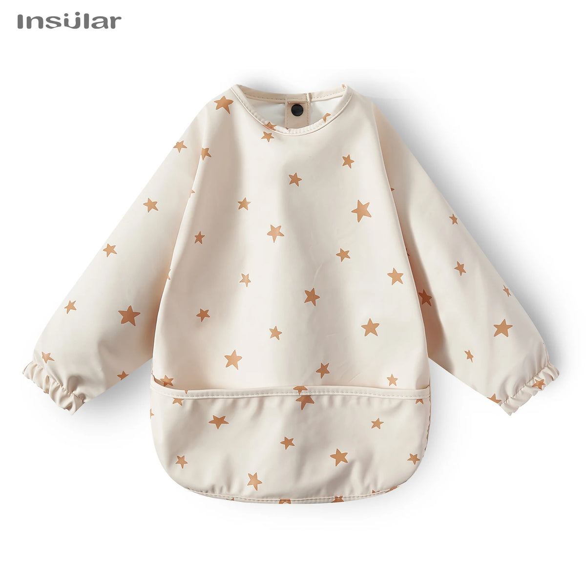 Nouveau bavoir bébé avec poche pour accessoires d'alimentation bavoirs pour enfants imperméable à manches longues bavoirs tabliers à manches longues