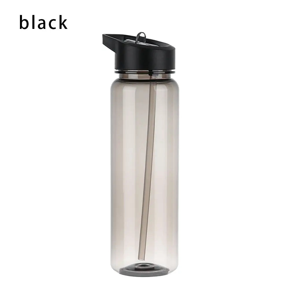 Bouteille d'Eau en Plastique Écologique pour Enfant, Gourde avec Paille, pour le dehors, la Randonnée, le Camping, l'École, sans BPA
