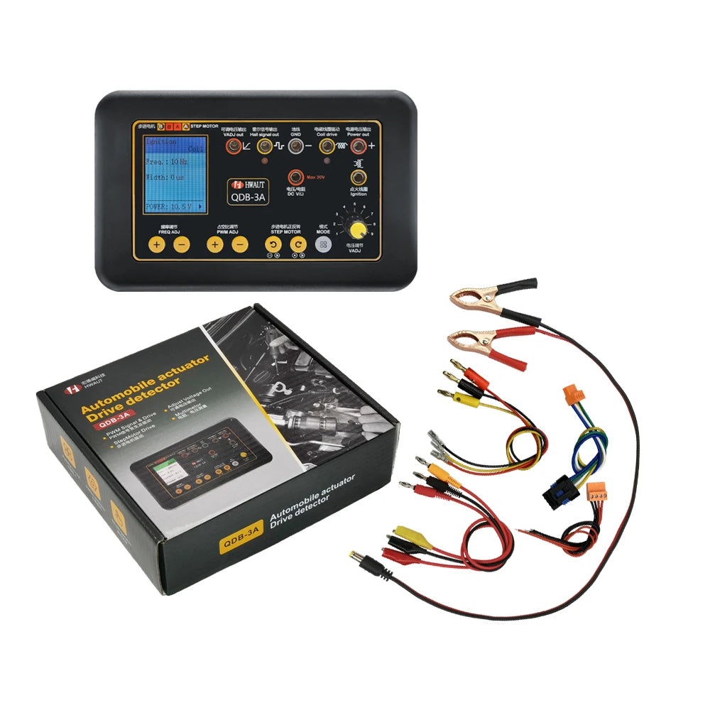 QDB 3A automatic ignition coil tester, electronic throttle test, IAC valves, high COP coils, injectors, FID valves, diagnostic tool