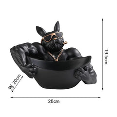 Cool Dog Home Decor Figurine Dog Statue Storage Box Animal Ornament Resin Craft Art Sculpture Figurine Home Decoration Gift
