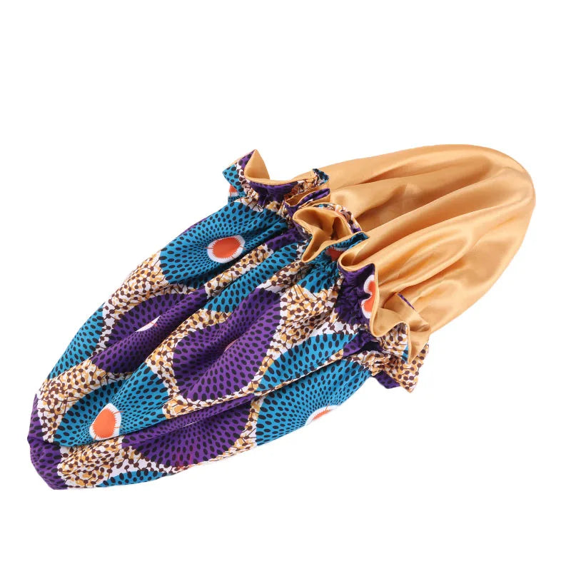 Bonnet de nuit élastique pour enfants, imprimé africain, Turban doublé en Satin, chapeau de nuit, Turban pour enfants, outils de coiffure