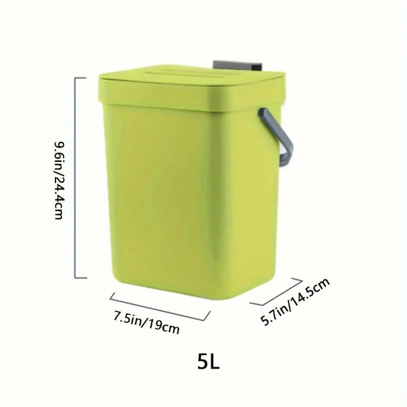 Poubelle de cuisine, petit poubelle de compost de comptoir avec couvercle, récipient de sucettes alimentaires sans odeur, poubelle murale