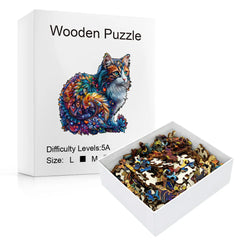 Puzzle en bois - Succulent coloré - Puzzle en bois pour adultes et enfants - Puzzle en bois animal de forme unique - Puzzle pour adultes
