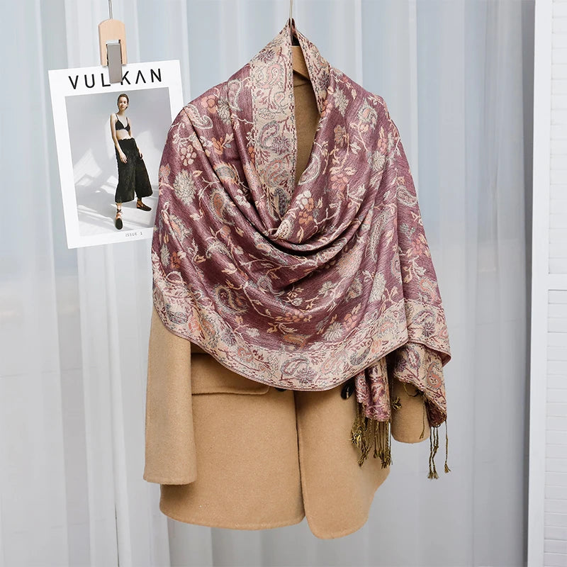 Foulard Paisley impressions Design Hijabs Pour Femme Cachemire Pashmina Chale Dame enveloppe Chaud Hiver Foulards Femme