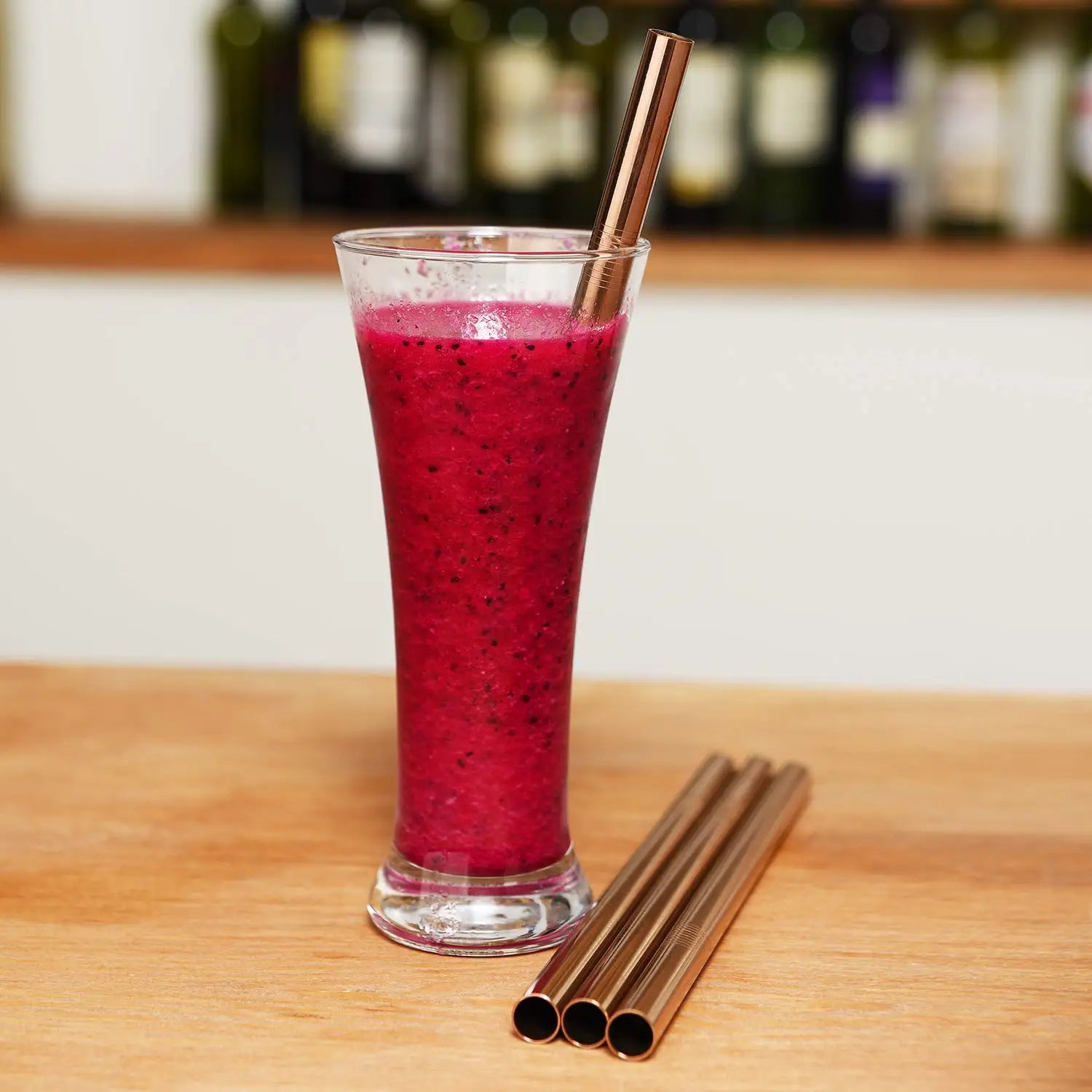 FAIS DU 4 pièces 12mm paille réutilisable en acier inoxydable 304 avec brosse de nettoyage pour un sorter facile des smoothies épais et des Milkshakes