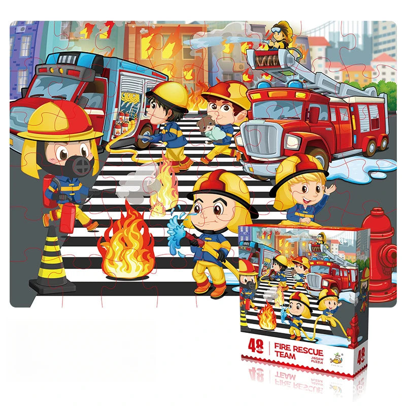 Jouets de puzzle pour enfants, jouets d'éducation précoce, cadeaux de souvenirs de la maternelle, exercice de la pensée et des capacités pratiques, 48 pièces