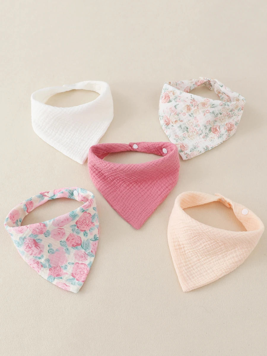 Bavoirs en mousseline de coton pour bébé |   Bavoir bandana pour tout-petits |   Tablier lavable en mousseline de gaze absorbante douce pour bébé