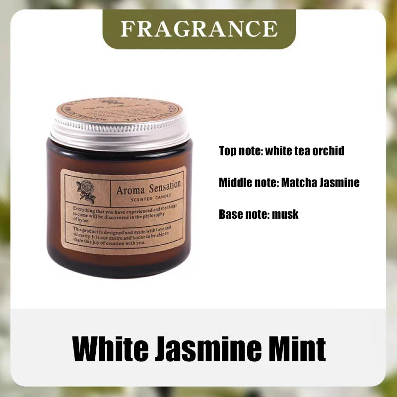 Aromatic, smokeless scented candle, handmade soy candle, warnings below, glass cup, home decoration, festival, wedding, birthday party gift