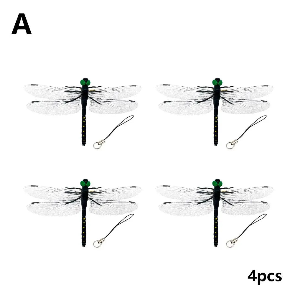 Simulation d'insecte libellule, modèle anti-moustiques, ornements suspendus d'extérieur, outil de répulsif pour jardin et ferme, 4 ou 10 pièces