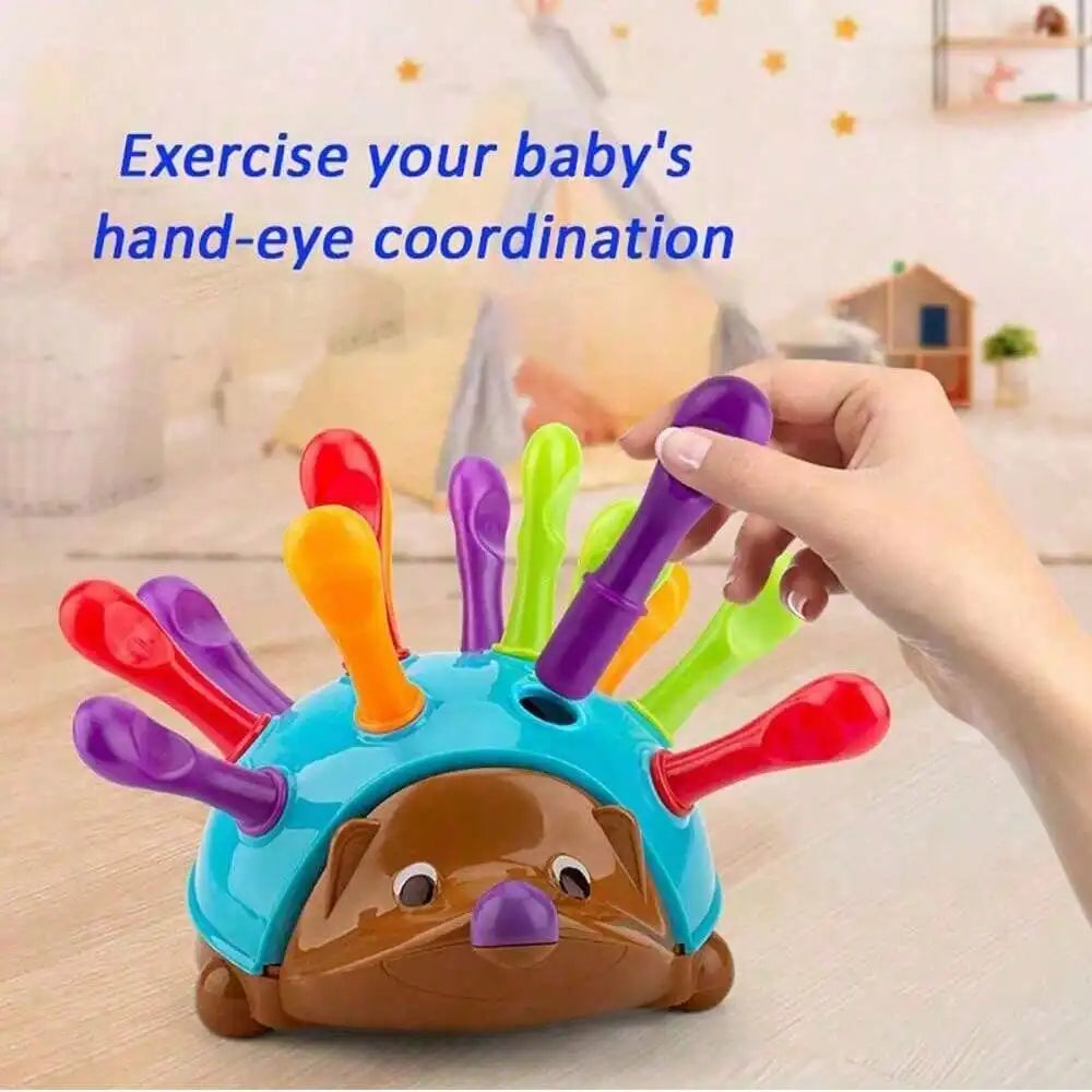 Heddgehog insérer jouet éducatif Montessori jouets formation focalisée sur la motricité Fine des enfants Coordination œil-main combat inséré