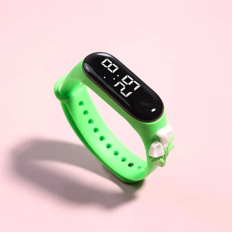 Montre numérique en silicone pour enfants, montres de sport pour enfants, montres électroniques pour filles, montre-bracelet de dessin animé LED, mode