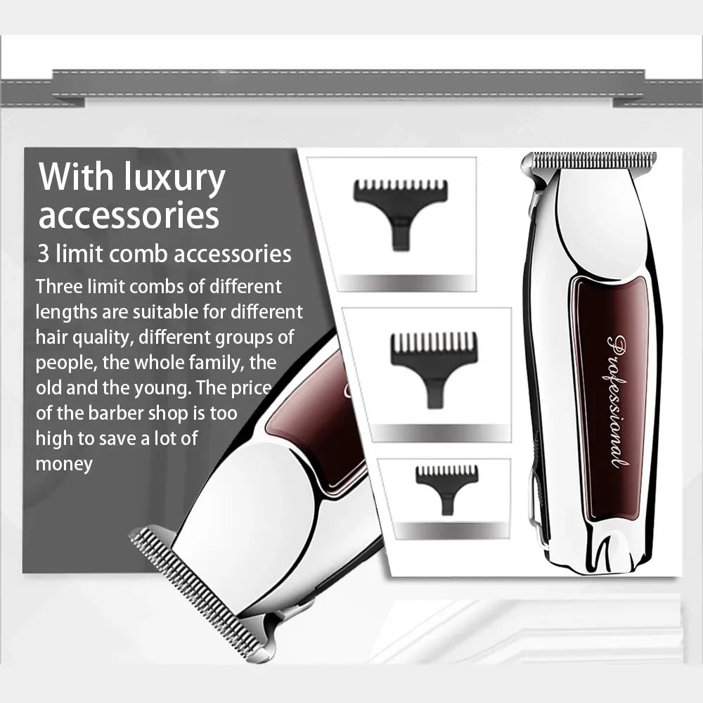 Tondeuse à cheveux tondeuse sans fil Rechargeable pour hommes toilettage professionnel électrique barbe Machine de coupe de cheveux bord tondeuse à cheveux