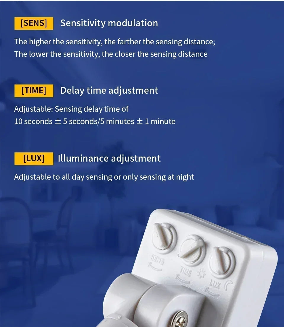 110V 220V Smart PIR Motion Sensor Detector Switch Timer Human Body Infrared Auto On Off Light for LED Lamp Staircase Hallway