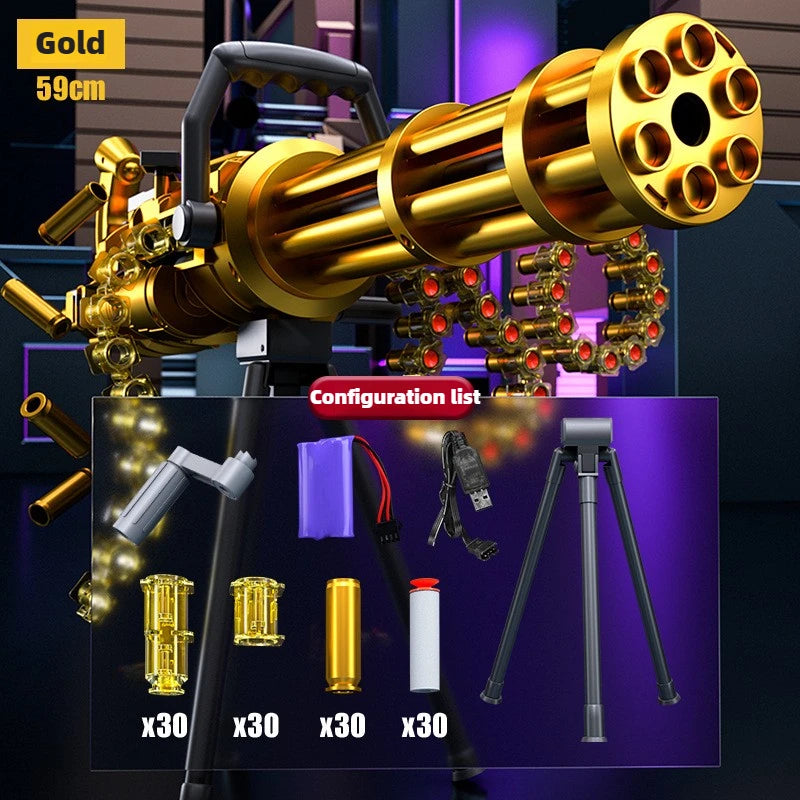 115cm jouet pistolet grand électrique faux pistolet balle molle éjection EVA pistolet bricolage auto-assemblage tactique Gatling pistolet jouet cadeau de noël