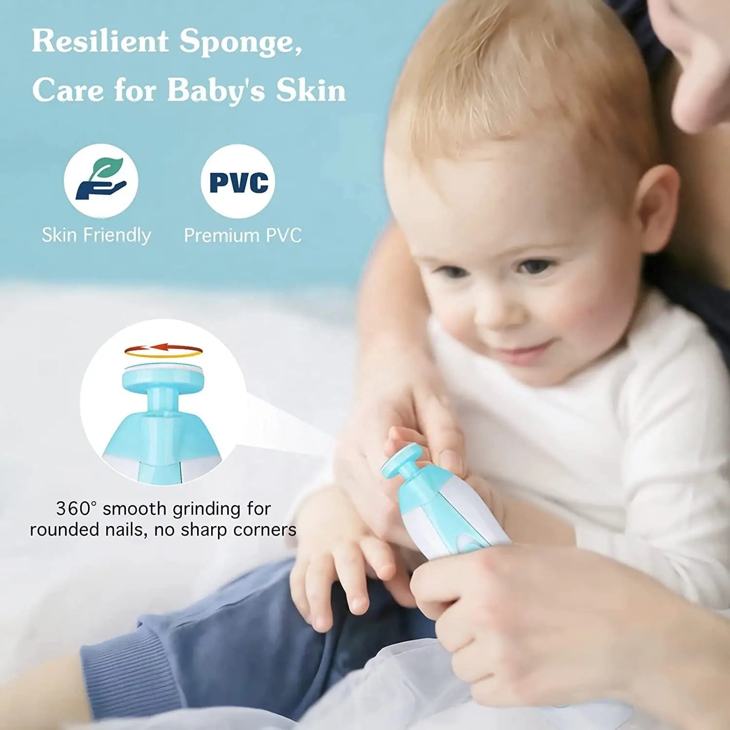 Coupe-ongles électrique pour bébé, outil de polissage des ongles pour enfants, soins pour bébé, coupe-ongles multifonctionnel, ensemble de manucure pour nourrissons