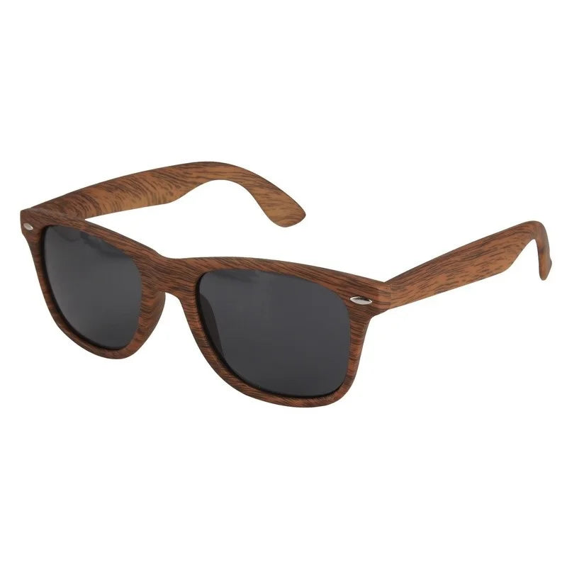 Lunettes de soleil rétro Vintage pour hommes et femmes, couleur bois, mode été, Grain de bois