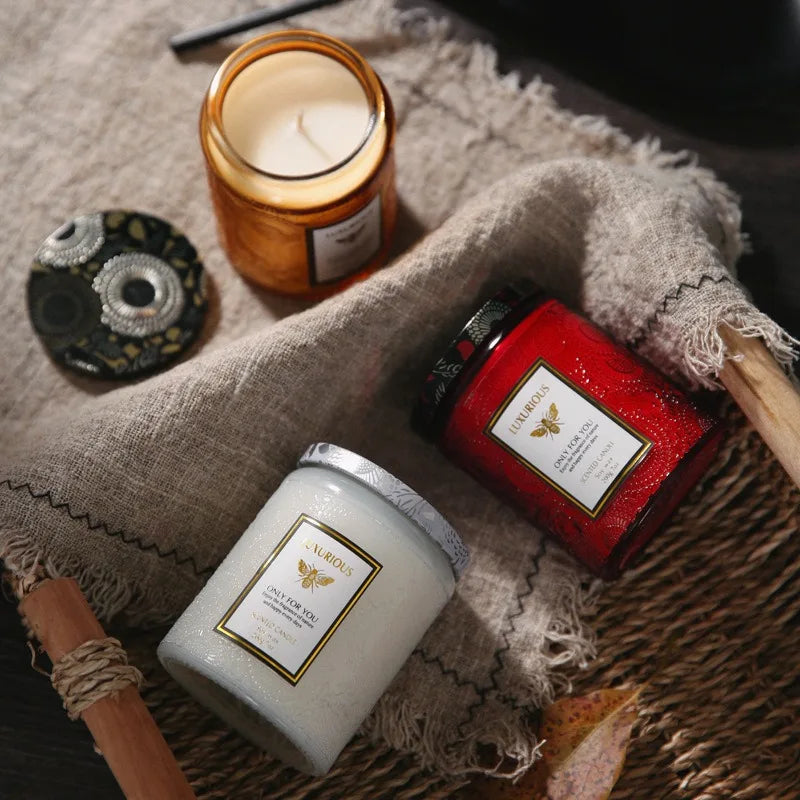 Bougie parfumée en pot de 7 OZ, bougie de soja naturelle, bougies aromatiques de sérénité, bougies parfumées décoratives pour la maison, cadeau pour amis