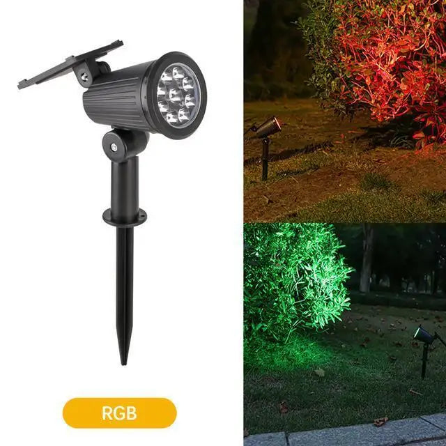 9LED projecteurs solaires jardin étanche IP65 spots luminosité réglable pour extérieur arrière-cour allée pelouse décor éclairage