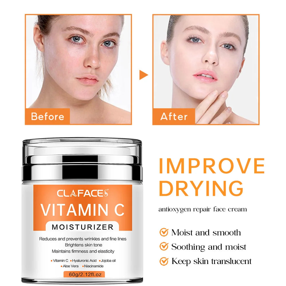 Crème pour le visage au rétinol Anti-rides Anti-âge hydratant acide hyaluronique vitamine C crème pour le visage soins de la peau crèmes blanchissantes pour le visage