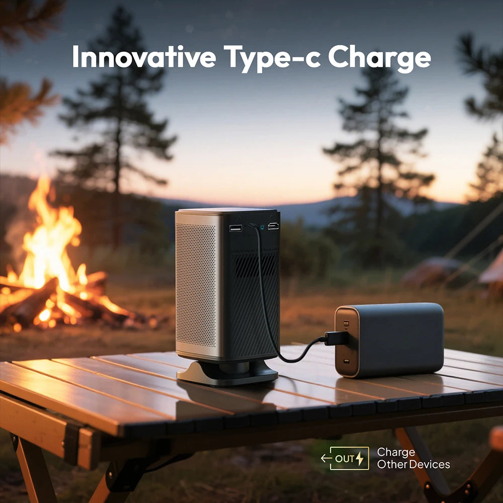 BYINTEK P70X Mini projecteur Portable avec batterie intégrée 4K Support 3D Wifi pour projecteurs de cinéma maison de nuit de films en plein air