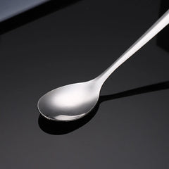 Round, gold-plated stainless steel teaspoons with long handles, for cupcakes, fruit, coffee, honey, desserts, Assad spoon, Britware