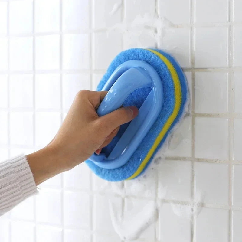 Éponge de nettoyage de cuisine et de salle de bains, brosse de nettoyage, outils à poignée, accessoires ménagers parfaits pour mur de verre, toilettes en céramique 1 pièce