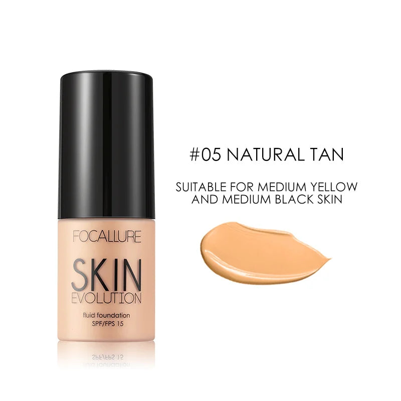 Focallure Base visage liquide fond de teint crème couverture complète correcteur contrôle de l'huile fond de teint hydratant crème maquillage pour les femmes