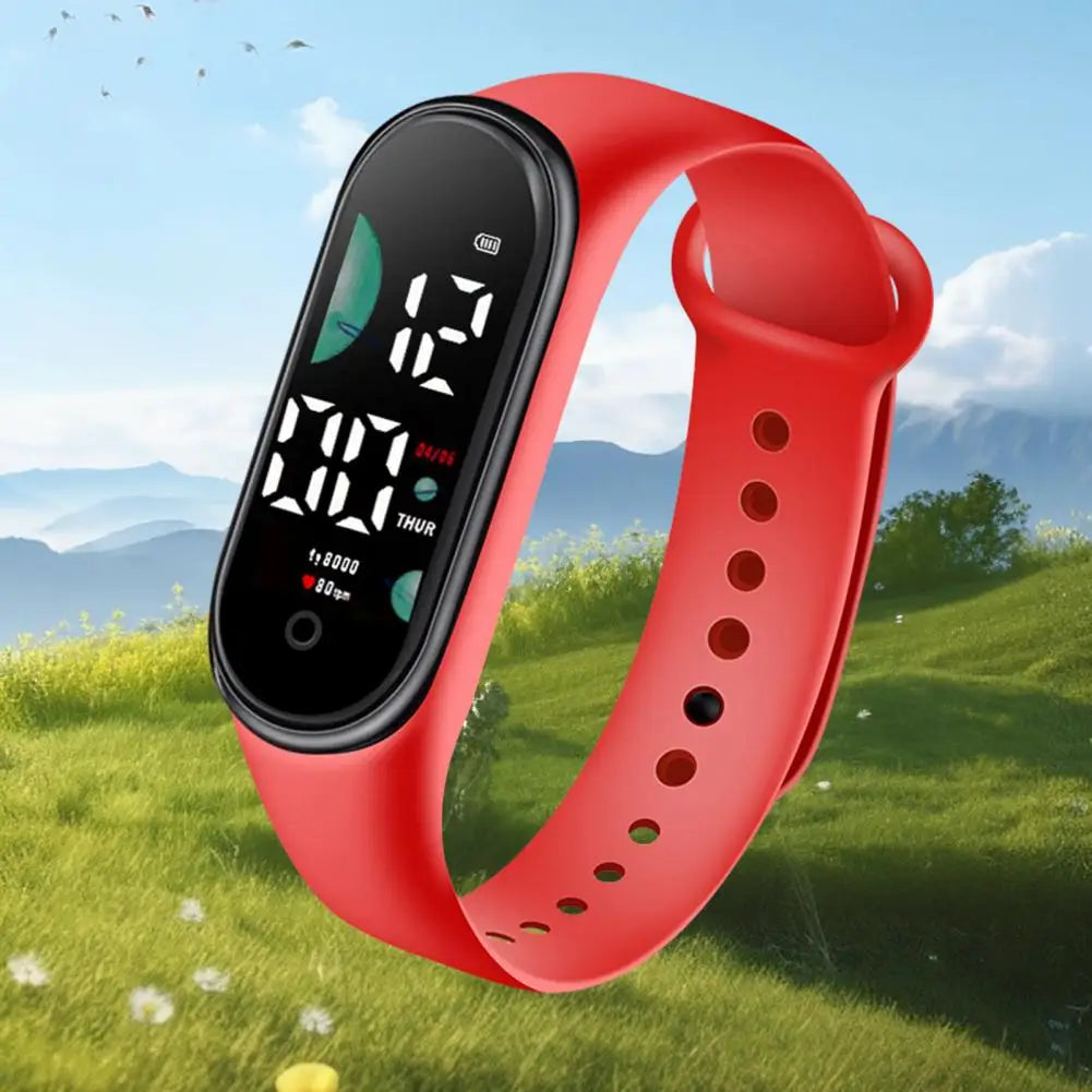 Montre de sport électronique pour enfants, étanche, grand écran de police, affichage LED, Shoous, date automatique, calendrier complet, montre numérique