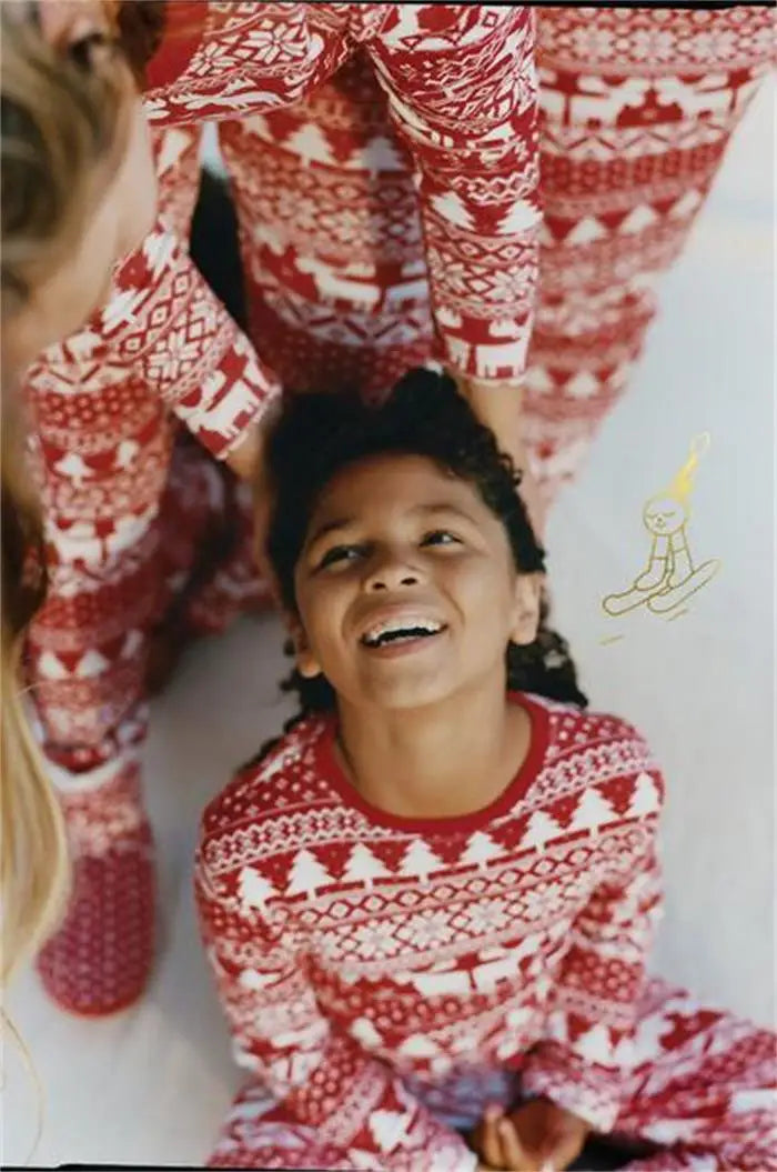 Ensemble de pyjamas parent-enfant, vêtements de Noël, vêtements d'intérieur parent-enfant, impression de Noël, nouveau