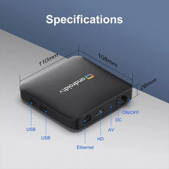 TV Box H96 MAX S905L3 Android 14.0 Set-Top Box BT Remote 4K Quad Core Home Media Player Smart Set-Top Box TV Box 2GB 8GB