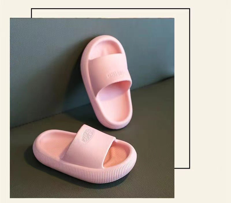 Pantoufles de salle de bain pour enfants, couleur unie, antidérapantes, semelle souple, pantoufles d'été pour garçons et filles de 4 à 10 ans, pantoufles de maison mignonnes
