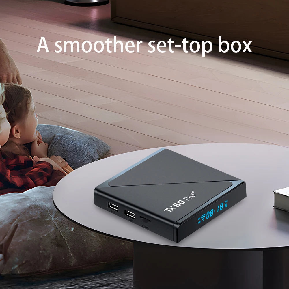 Smart TV Box TX60 PRO Android 24 TV Box 14K 2.4G 5G double WiFi 6 décodeur lecteur multimédia vidéo maison décodeur intelligent