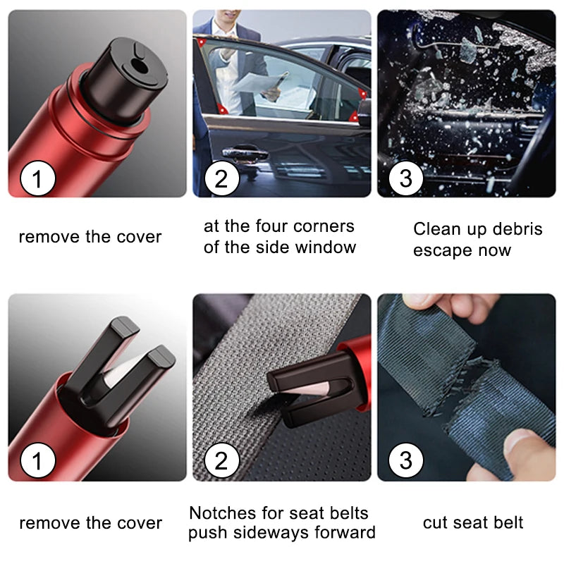 Emergency car hammer, rescue tools, safety hammer, escape seatbelt cutter, car window safety hammer