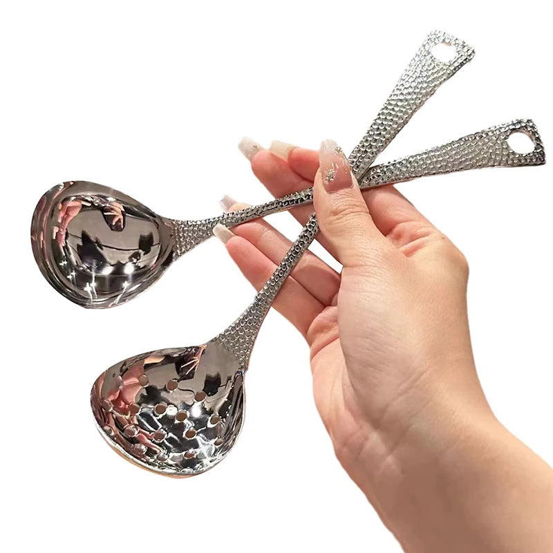 Cuillère à soupe en acier inoxydable, cuillère de grande capacité, vaisselle argentée polie miroir, vaisselle de cuisine pour la maison