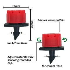 Drip irrigation kit for gardens, automatic watering system, nozzles for agricultural land, bonsai, plants, flowers, greenhouses, 1/4 in effect