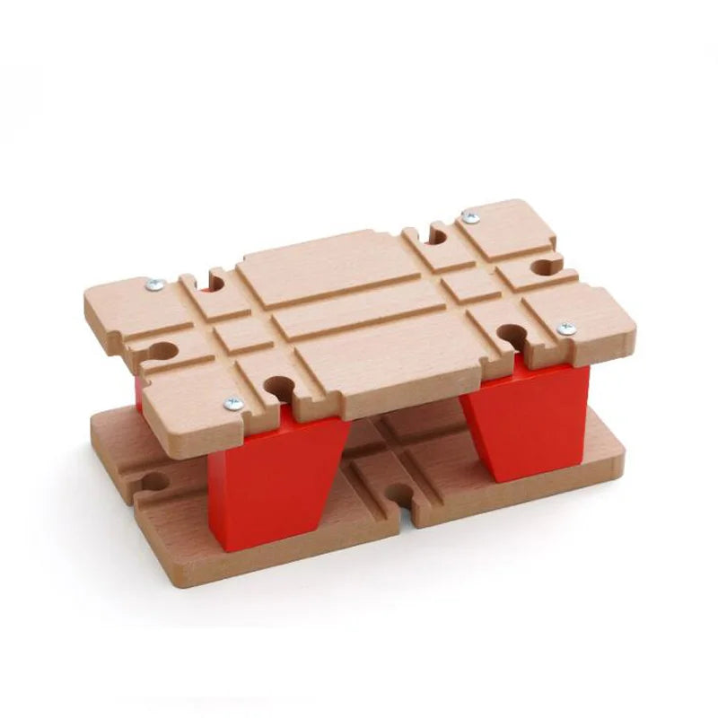 Jouets pour tout-petits, Train en bois, accessoires de voie ferrée, Barricade, scène de piste de plate-forme, jouets Puzzle pour garçons et filles