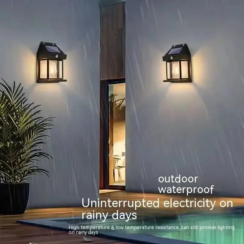 Powerful outdoor solar garden lamp, solar-powered outdoor light, waterproof LED light, outdoor decoration