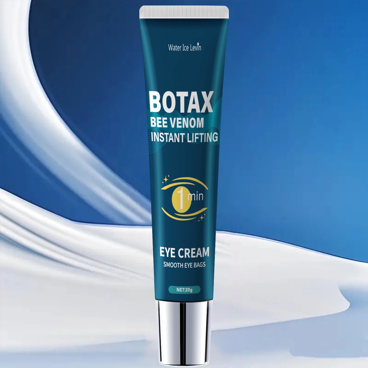 Gel raffermissant pour les yeux, estompe les ridules, contient la caféine, le rétinol et l'acide hyaluronique, hydrate et raffermit la peau, sans alcool